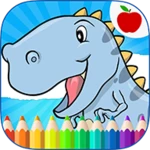 dinosaurs coloring book android application logo